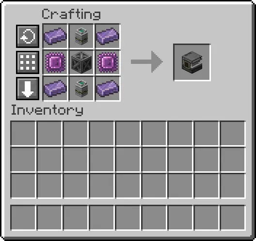 A picture of the crafting recipe for the chemical dissolution chamber