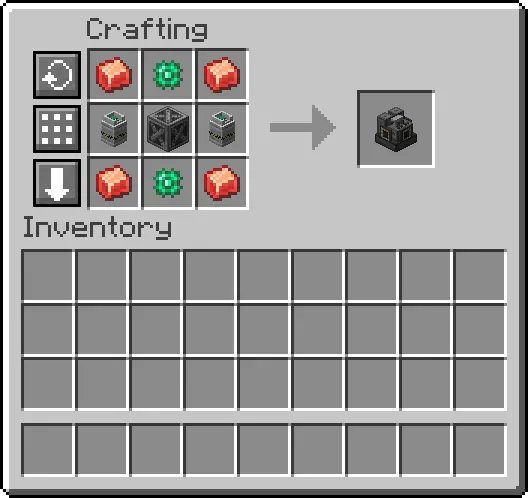 A picture of the crafting recipe for the chemical infuser