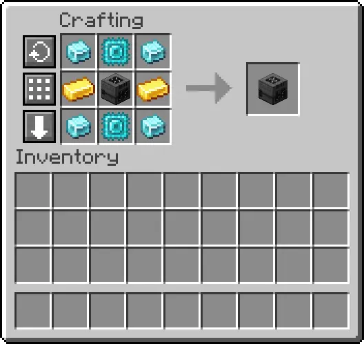 A picture of the crafting recipe for the chemical injection chamber