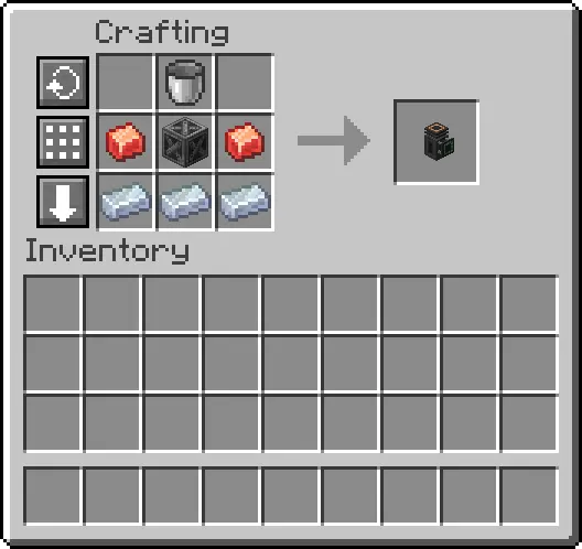 A picture of the crafting recipe for the electric pump