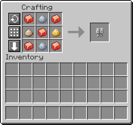 A picture of the crafting recipe for the electrolytic core