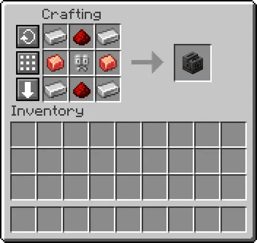 A picture of the crafting recipe for the electrolytic separator