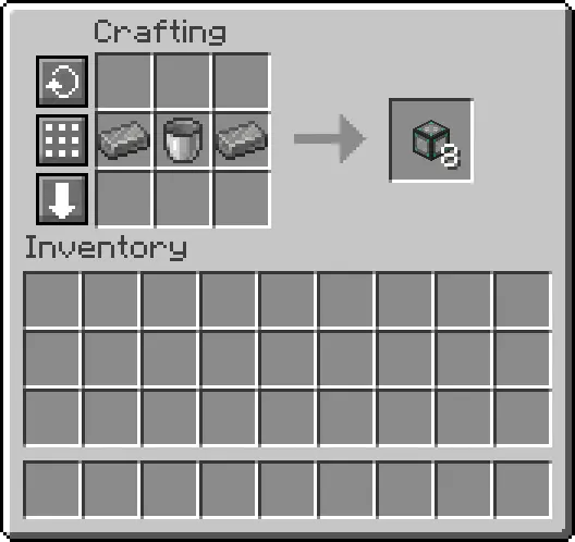 A picture of the crafting recipe for the mechanical pipe