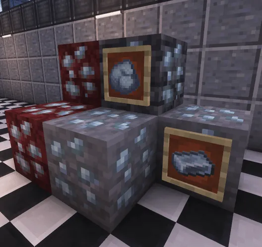 A picture of osmium ore blocks