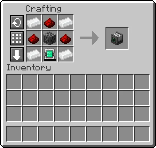 A picture of the crafting recipe for the resistive heater