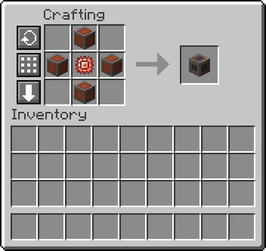 A picture of the crafting recipe for the tep valve
